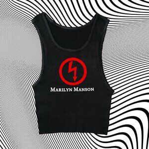 Marilyn Manson Unisex Cropped Tank